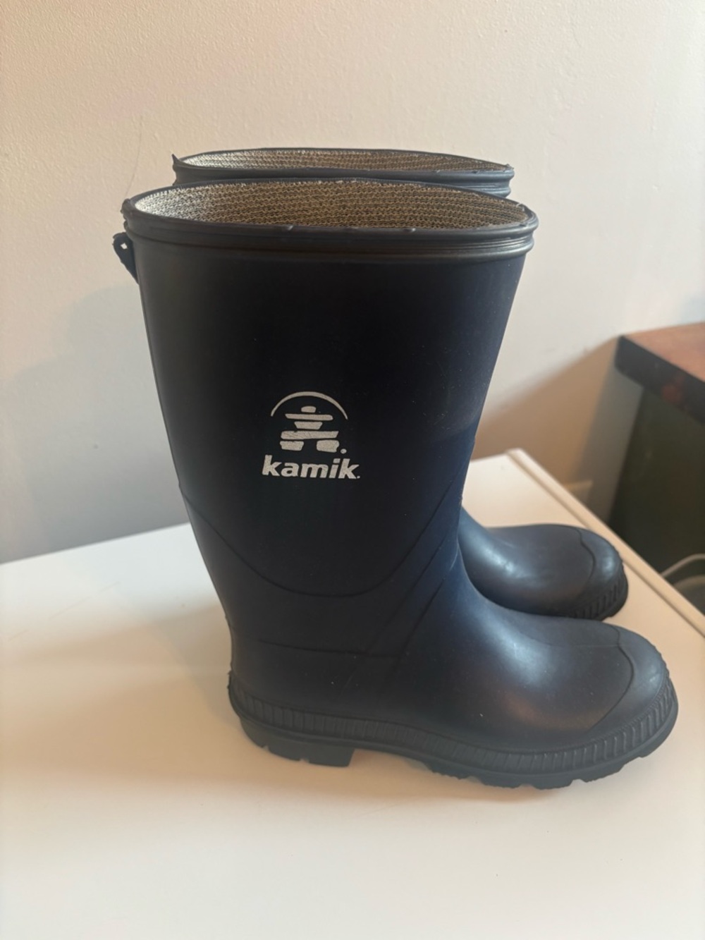 Kamik Navy Blue Waterproof Rubber Boots